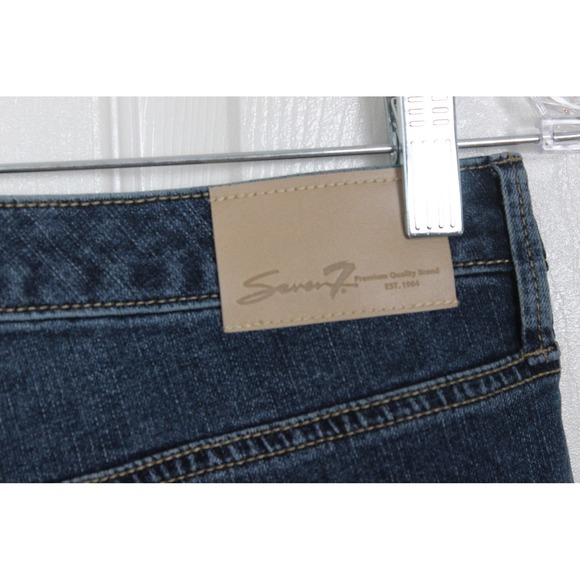 Seven 7 Jeans Womens Size 6 Blue Denim High Rise Skinny Casual Pants - Picture 8 of 8